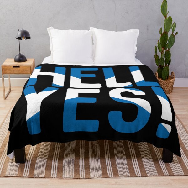 Item preview, HELL YES!, Scottish Independence Saltire Flag Text Slogan designed and sold by MacPean.