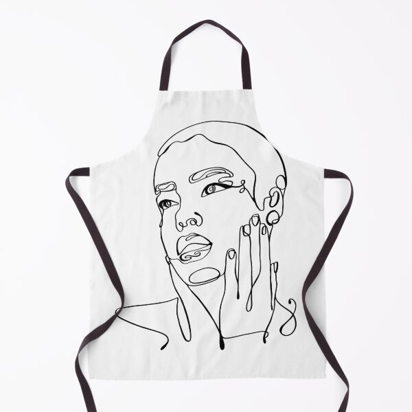 Item preview, girl with teardrop line art designed and sold by Zela.