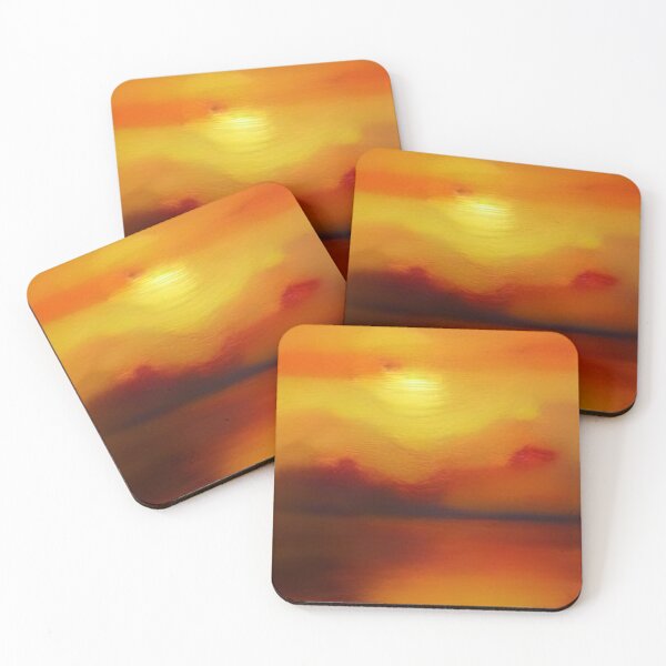 Item preview, Warm Modern Art Painting Red Orange Yellow Abstract designed and sold by CattlettArt.
