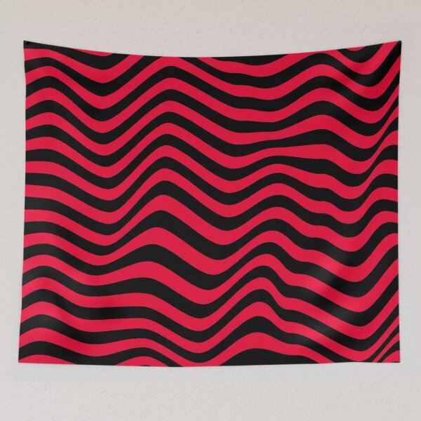 Item preview, Black And Red Wavy Lines Art designed and sold by Clothingspot.