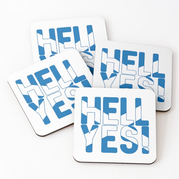 Item preview, HELL YES!, Scottish Independence Saltire Flag Text Slogan designed and sold by MacPean.