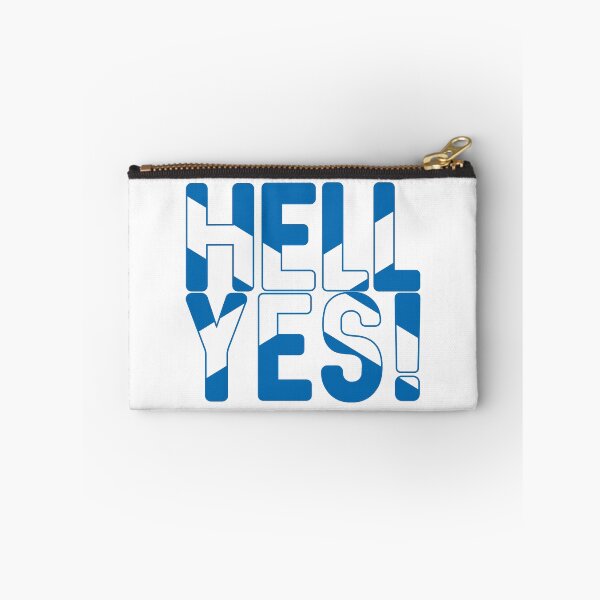 Item preview, HELL YES!, Scottish Independence Saltire Flag Text Slogan designed and sold by MacPean.