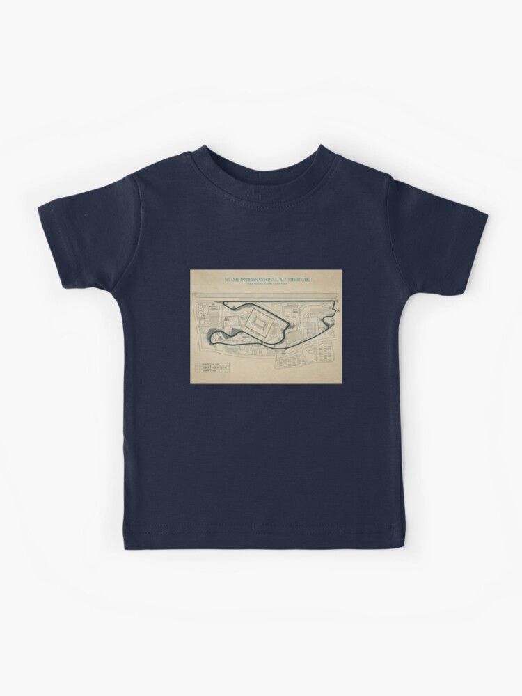 Miami International Autodrome (Parchment) Kids T-Shirt for Sale by BLUE  GALAXY DESIGNS