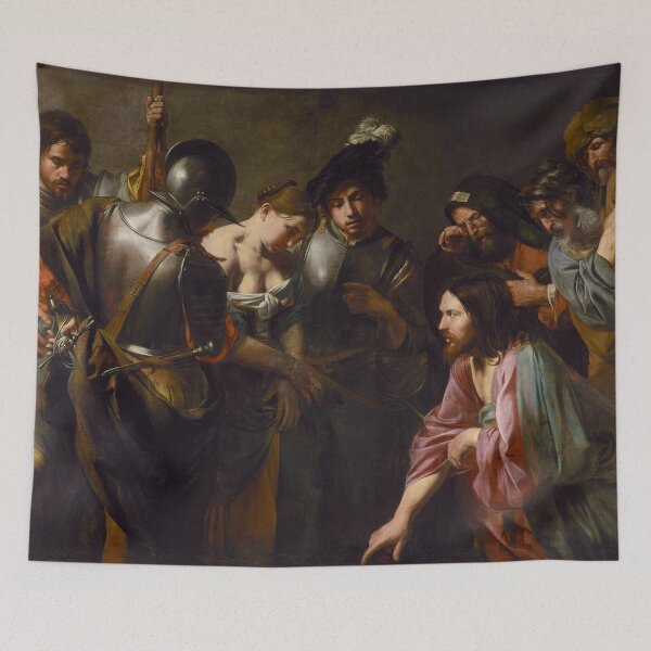 Item preview, Christ and the Adulteress | Valentin de Boulogne | 1620 Renaissance Gospel Biblical Art designed and sold by CJET.