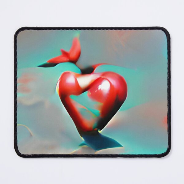 Item preview, heart art, abstract, blue red pastel original art designed and sold by Surrealarts727.