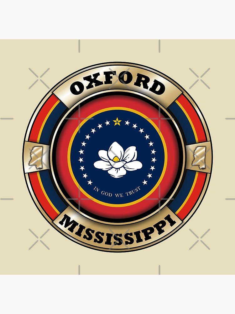 "Oxford Mississippi gold emblem flag" Poster for Sale by SoulSafe