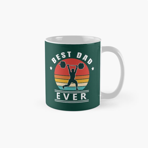 Item preview, Best Dad Ever Vintage Sunset Weight Lifter designed and sold by LindaCooke.