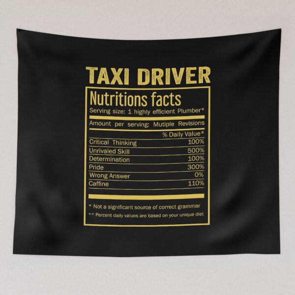 Item preview, Mens Womens taxi driver birthday Gifts Shirt,Cool taxi driver Funny Nutrition Facts Mens Womens Christmas Fathers Days Gift, taxi driver Nutrition Facts designed and sold by xlnv.