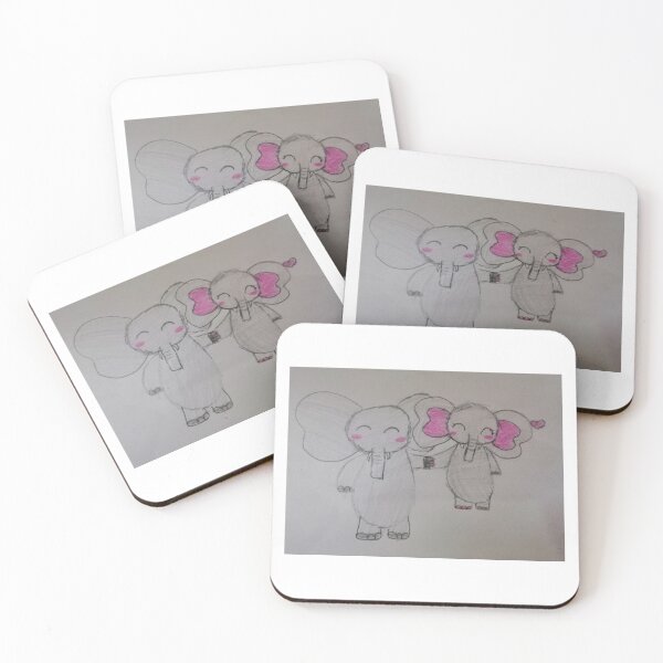 Item preview, cute elephants designed and sold by BanaNatour.