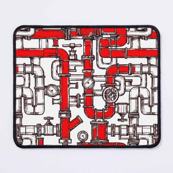 Item preview, Red & Red Pipe Pattern designed and sold by Art-by-Geoff.