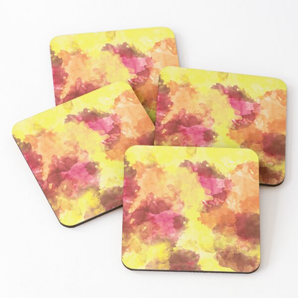 Item preview, Abstract Yellow Pink Orange Sponge Art Paint designed and sold by antevasinart.