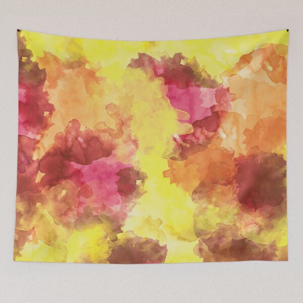 Item preview, Abstract Yellow Pink Orange Sponge Art Paint designed and sold by antevasinart.