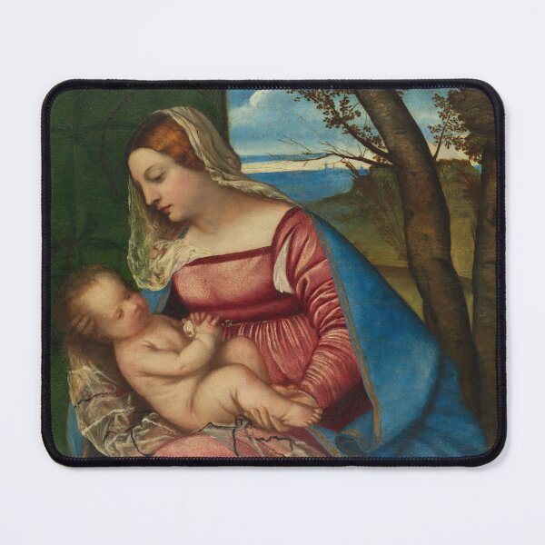 Item preview, Madonna and Child | Titian | 1508 Renaissance Gospel Biblical Art designed and sold by CJET.