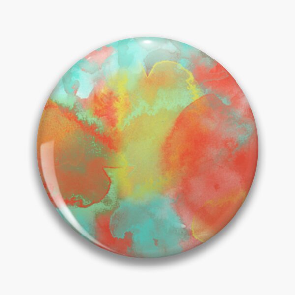 Item preview, Abstract Aqua Red Yellow Orange Sponge Art Paint designed and sold by antevasinart.