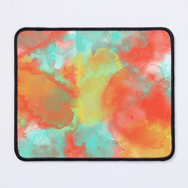 Item preview, Abstract Aqua Red Yellow Orange Sponge Art Paint designed and sold by antevasinart.