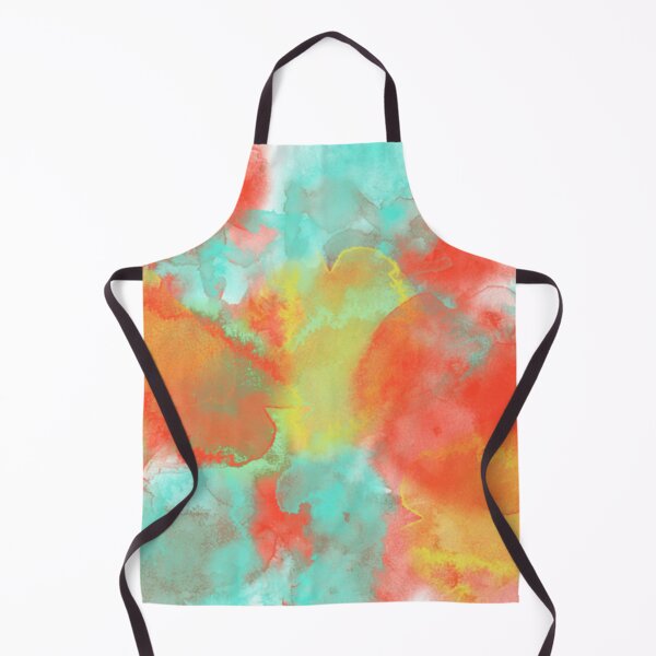 Item preview, Abstract Aqua Red Yellow Orange Sponge Art Paint designed and sold by antevasinart.