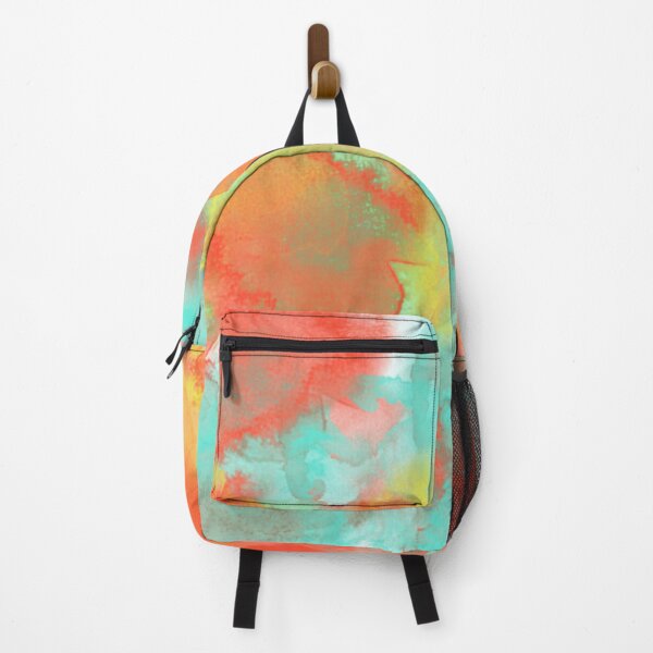 Item preview, Abstract Aqua Red Yellow Orange Sponge Art Paint designed and sold by antevasinart.