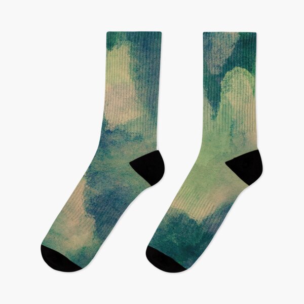 Item preview, Abstract Dark Green and Blue Sponge Art Paint designed and sold by antevasinart.