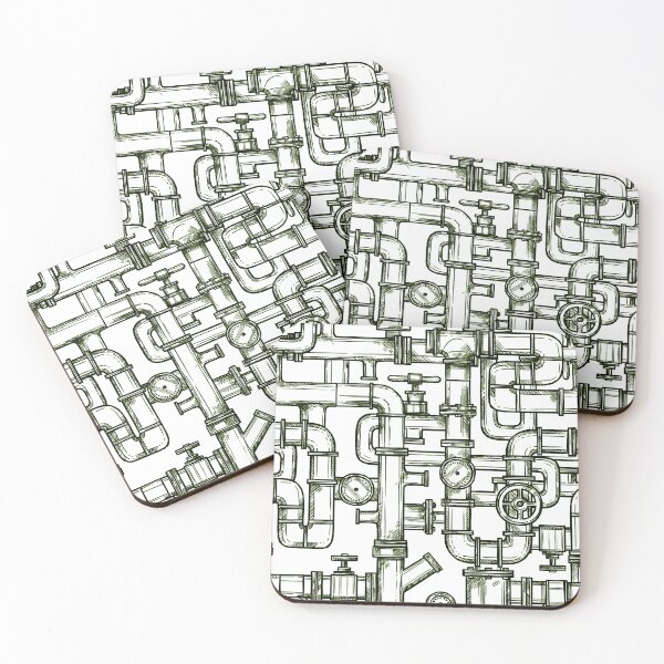 Item preview, Green Pipe Pattern designed and sold by Art-by-Geoff.