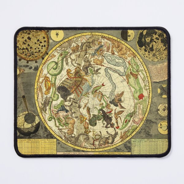 Item preview, STAR MAP OF THE SOUTHERN SKY 1722 Antique Astrology Maps designed and sold by BulganLumini.