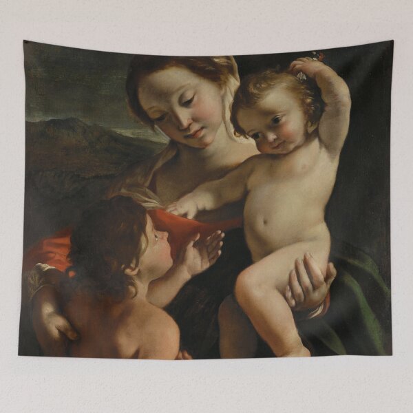 Item preview, Madonna and Child with the Infant Saint John the Baptist | Giovanni Lanfranco | 1632 Renaissance Gospel Biblical Art designed and sold by CJET.