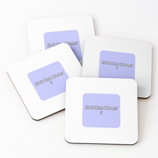 Item preview, enneagram 8 (plain text on light blue/lavender background) designed and sold by snail-galaxy.