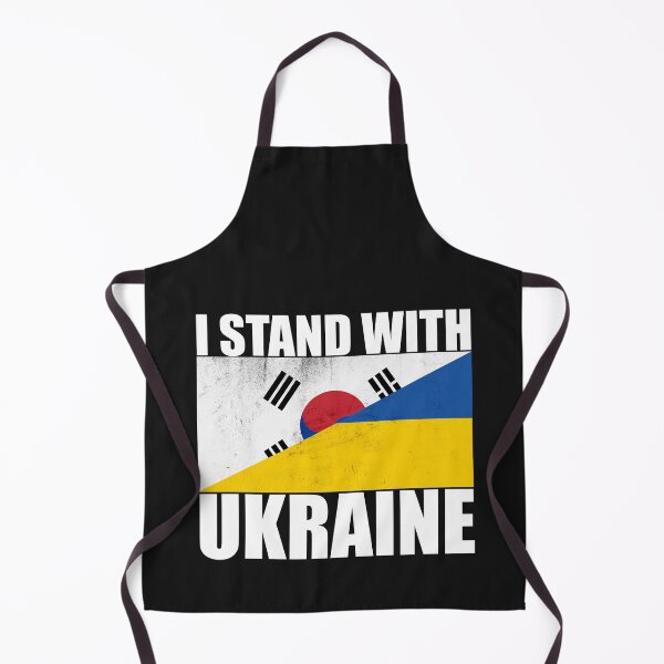 Item preview, Koreans Stand With Ukraine - Vintage Flags and White Text designed and sold by ForUkraine2022.