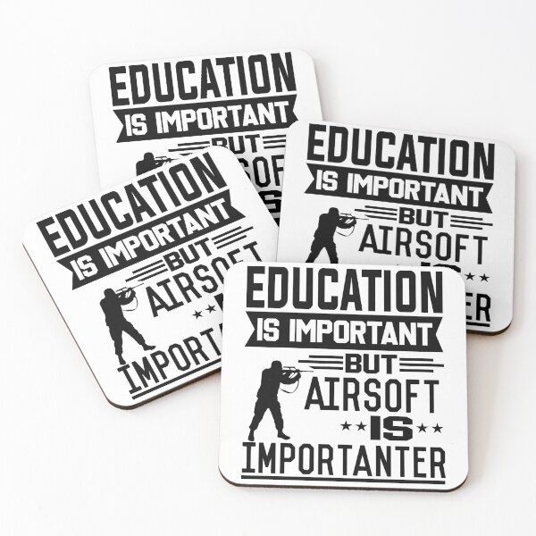 Item preview, Education is important but Airsoft is Importanter designed and sold by printhappy4you.