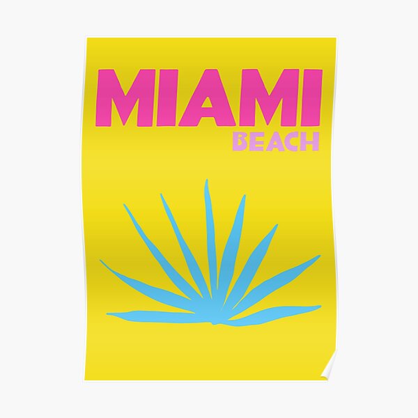 Plage de Miami Poster