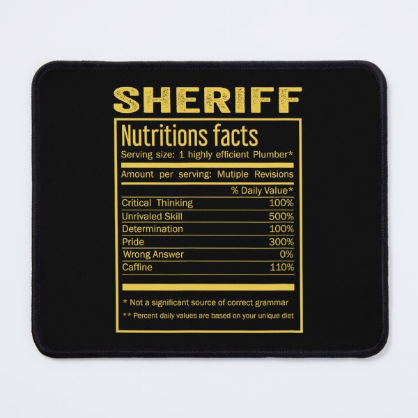 Artikelvorschau, Herren Damen Sheriff Geburtstagsgeschenke Shirt, Cooles Sheriff Lustige Nährwertangaben Herren Damen Weihnachtsgeschenk zum Vatertag, Sheriff Nährwertangaben entworfen und verkauft von xlnv.