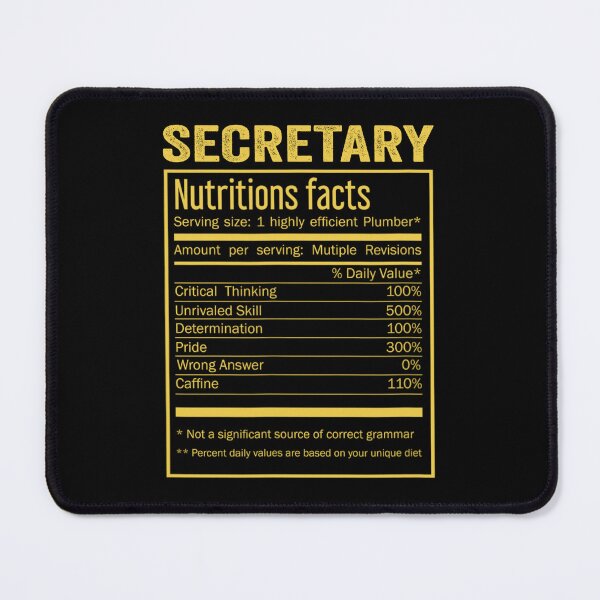 Item preview, Mens Womens secretary birthday Gifts Shirt,Cool secretary Funny Nutrition Facts Mens Womens Christmas Fathers Days Gift, secretary Nutrition Facts designed and sold by xlnv.