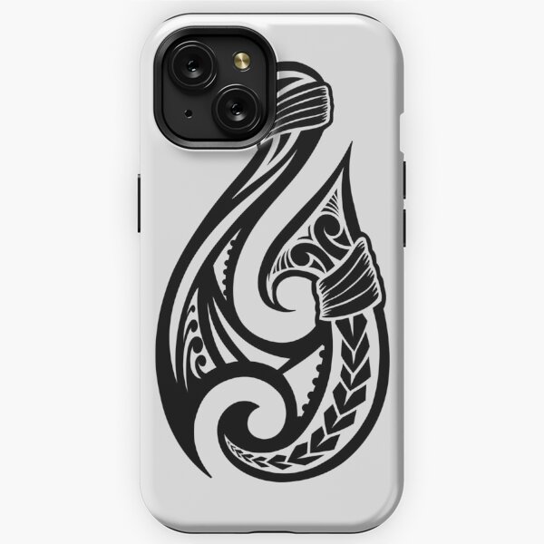 Crochet maori traditionnel hei matau Coque antichoc iPhone