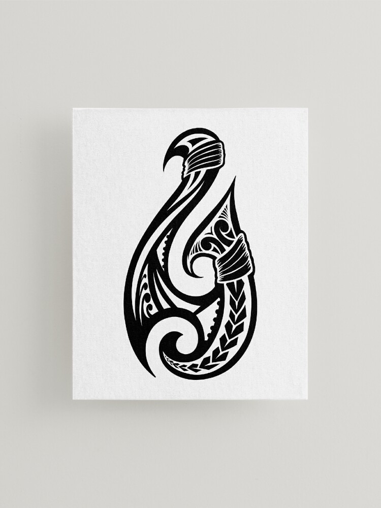 Hei matau traditional maori hook  Mounted Print for Sale by
