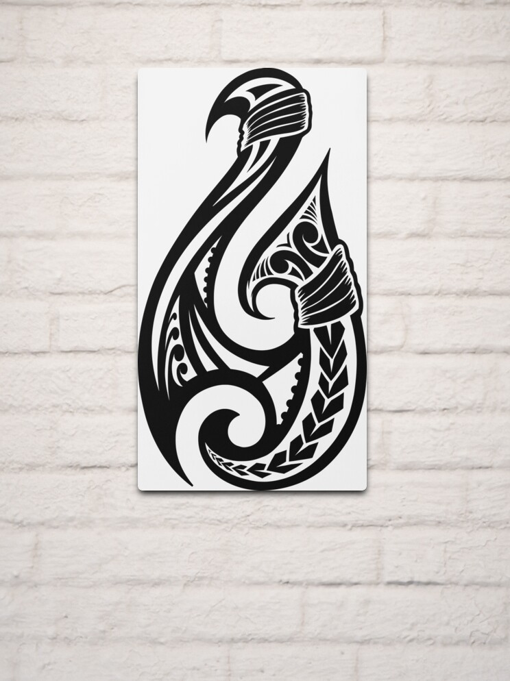 Hei matau traditional maori hook  Metal Print for Sale by Kiwidom