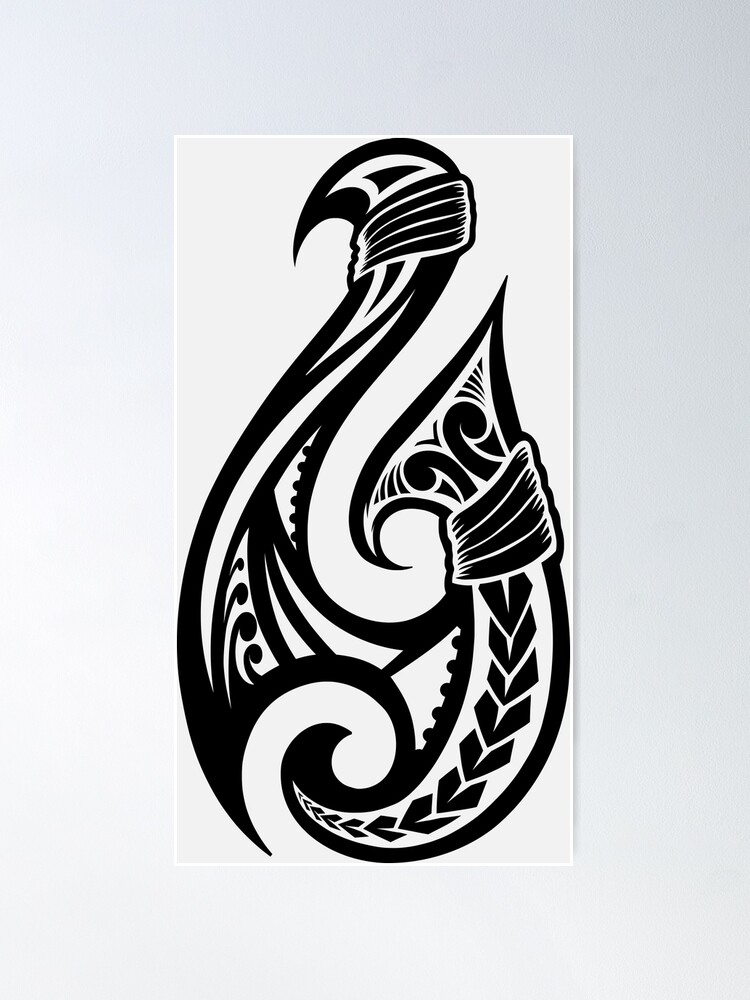 Hei Matau, Maori Hook design meaning Prosperity Poster for Sale by Kiwidom