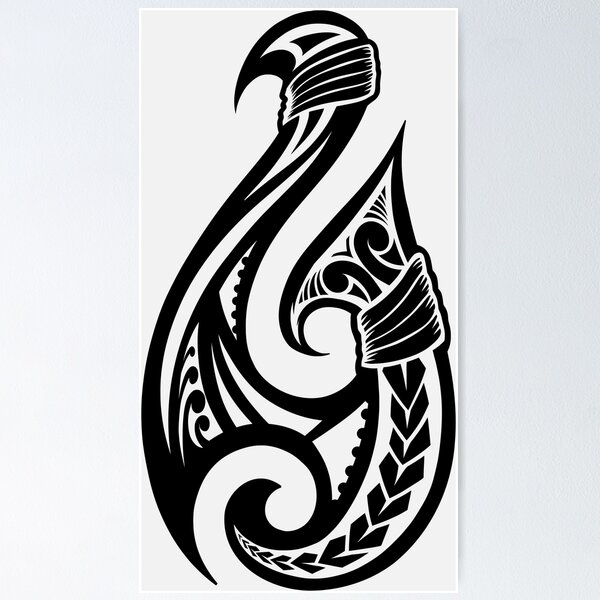 Hei matau traditional maori hook  Poster for Sale by Kiwidom