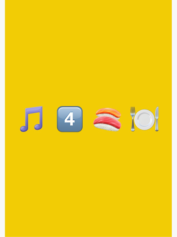 "Music For a Sushi Restaurant Emojis" Sticker for Sale by EKCDesigns Redbubble