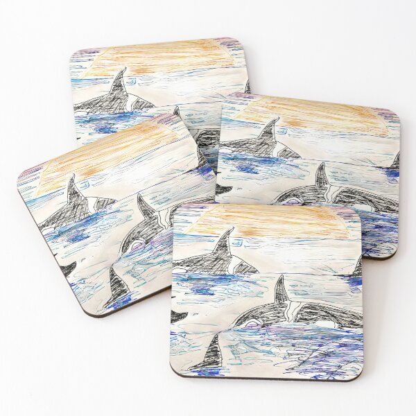 Item preview, Orca Sunset designed and sold by Bluestringbean.