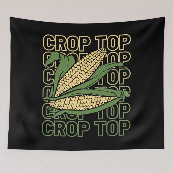 Item preview, this is my crop top corn pun black designed and sold by Chaos-Touch.