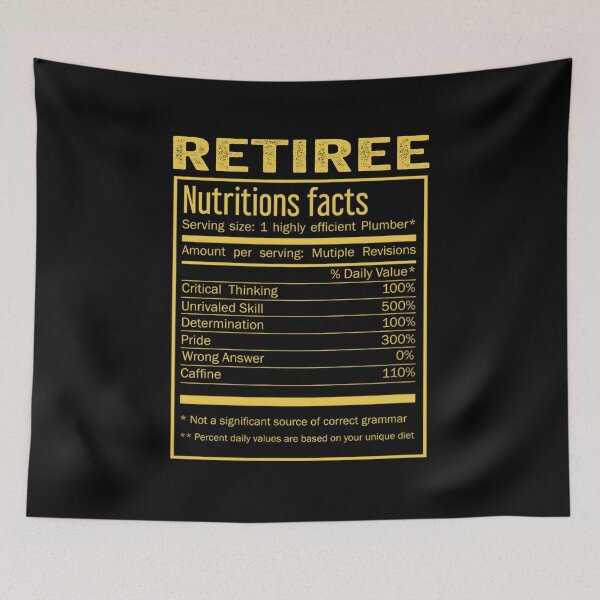 Item preview, Mens Womens retiree birthday Gifts Shirt,Cool retiree Funny Nutrition Facts Mens Womens Christmas Fathers Days Gift, retiree Nutrition Facts designed and sold by xlnv.