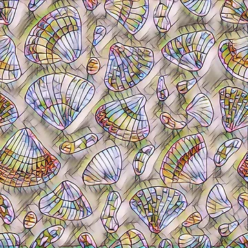 Artwork thumbnail, Seashell Pattern Design, Shell Pattern Design by antevasinart