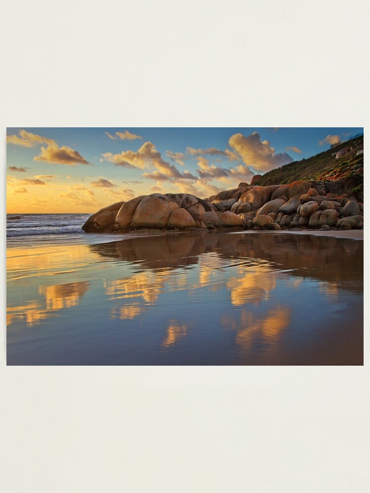 Thumbnail 1 of 3, Photographic Print, 0268 Whisky Bay reflection - Wilson Prom designed and sold by HansKawitzki.
