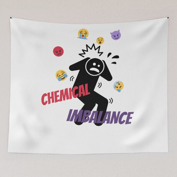 Item preview, Chemical imbalance in my brain.ADHD. Emoji meme designed and sold by T-Look.