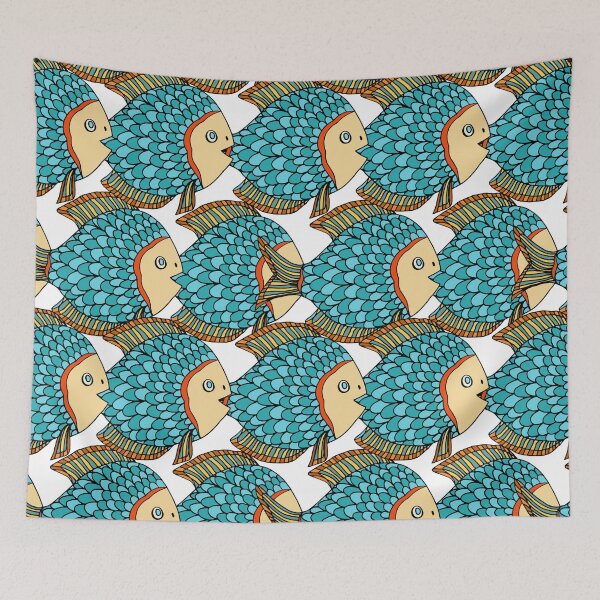 Item preview, Colorful Scale Fish Pattern Design designed and sold by antevasinart.