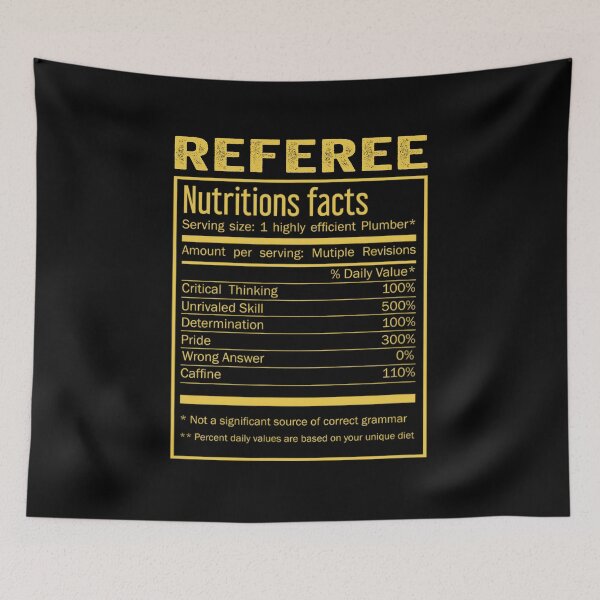 Item preview, Mens Womens referee birthday Gifts Shirt,Cool referee Funny Nutrition Facts Mens Womens Christmas Fathers Days Gift, referee Nutrition Facts designed and sold by xlnv.