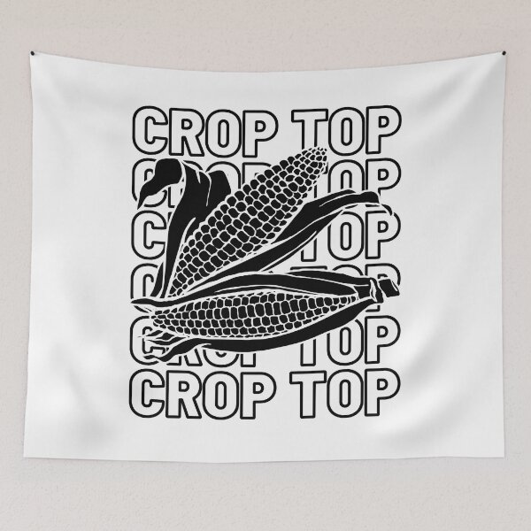 Item preview, this is my crop top  corn pun white designed and sold by Chaos-Touch.