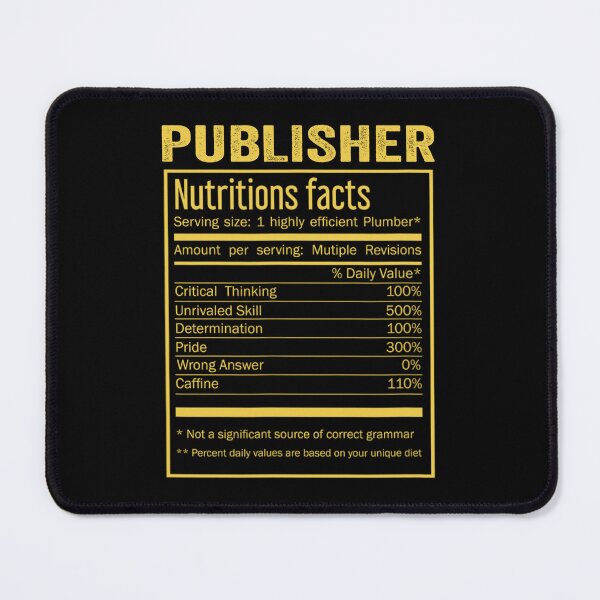 Item preview, Mens Womens publisher birthday Gifts Shirt,Cool publisher Funny Nutrition Facts Mens Womens Christmas Fathers Days Gift, publisher Nutrition Facts designed and sold by xlnv.