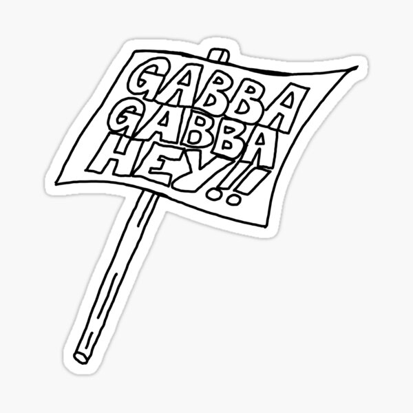 Gabba Gabba Hey Sticker For Sale By Colladigitale Redbubble