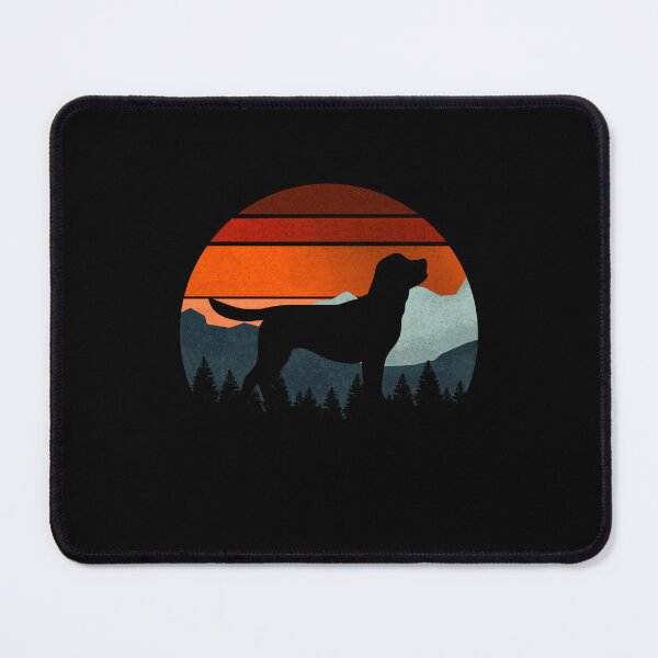 Artikelvorschau, Vintages orange Himmel-Gebirgswildnis-Labrador-Hundegeschenk entworfen und verkauft von Guarddogdrive.