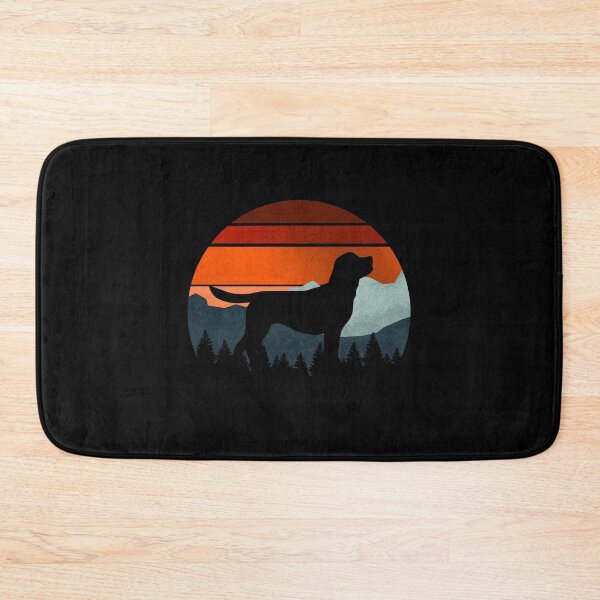 Item preview, Vintage Orange Sky Mountains Wilderness Labrador Dog Gift  designed and sold by Guarddogdrive.